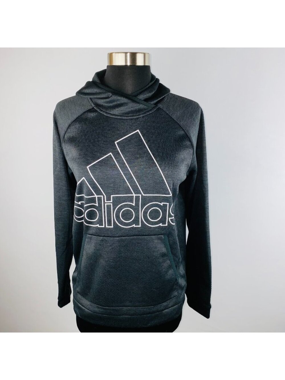 Adidas Womens Small S Gray Hooded Long Sleeve Sweatshirt
